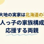 金子大地の実家は北海道の石狩！一人っ子の家族構成と応援する両親